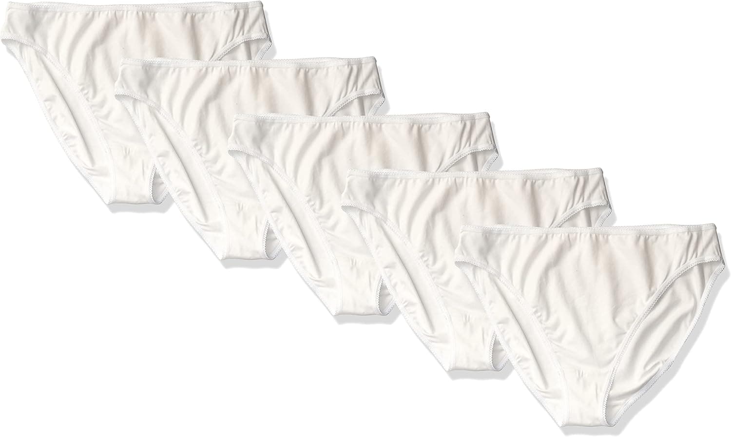 Iris & Lilly Women's Cotton High Leg Underwear, Pack of 5