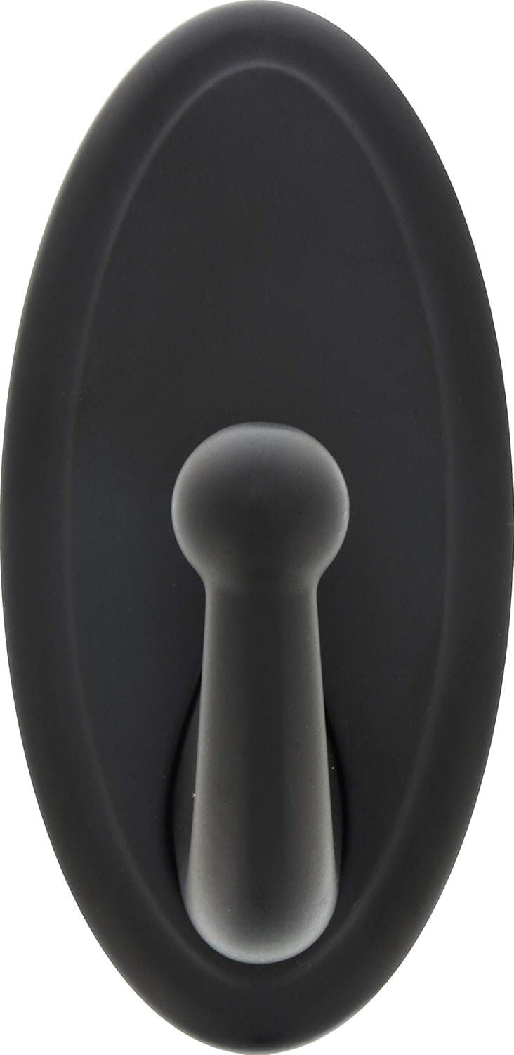 HIGH & MIGHTY 515820 Decorative Metal Hook, Easy Tool-Free Dry Wall Installation, Oval, Holds up to 25lb, Bronze