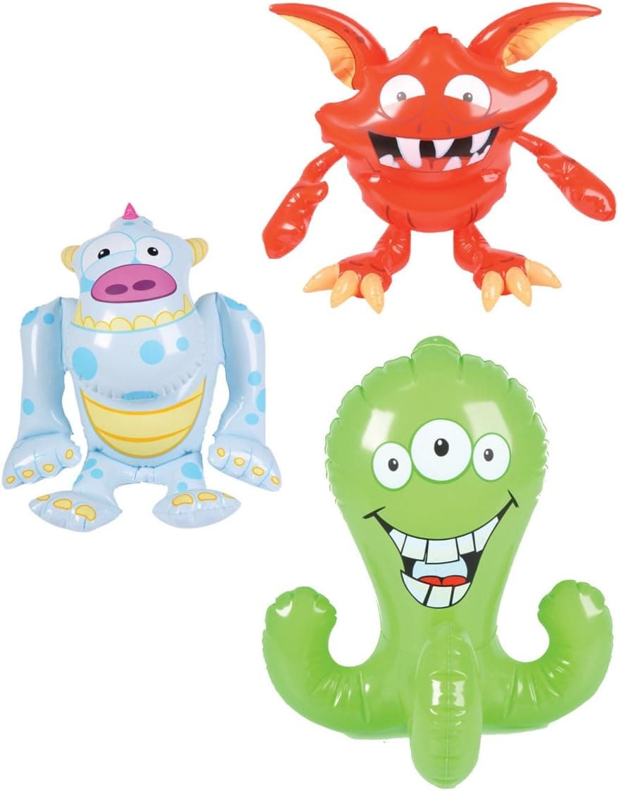 Rhode Island Novelty Lot 3 Assorted 24" Alien Monster Martian Prop Toy Decoration Inflatable