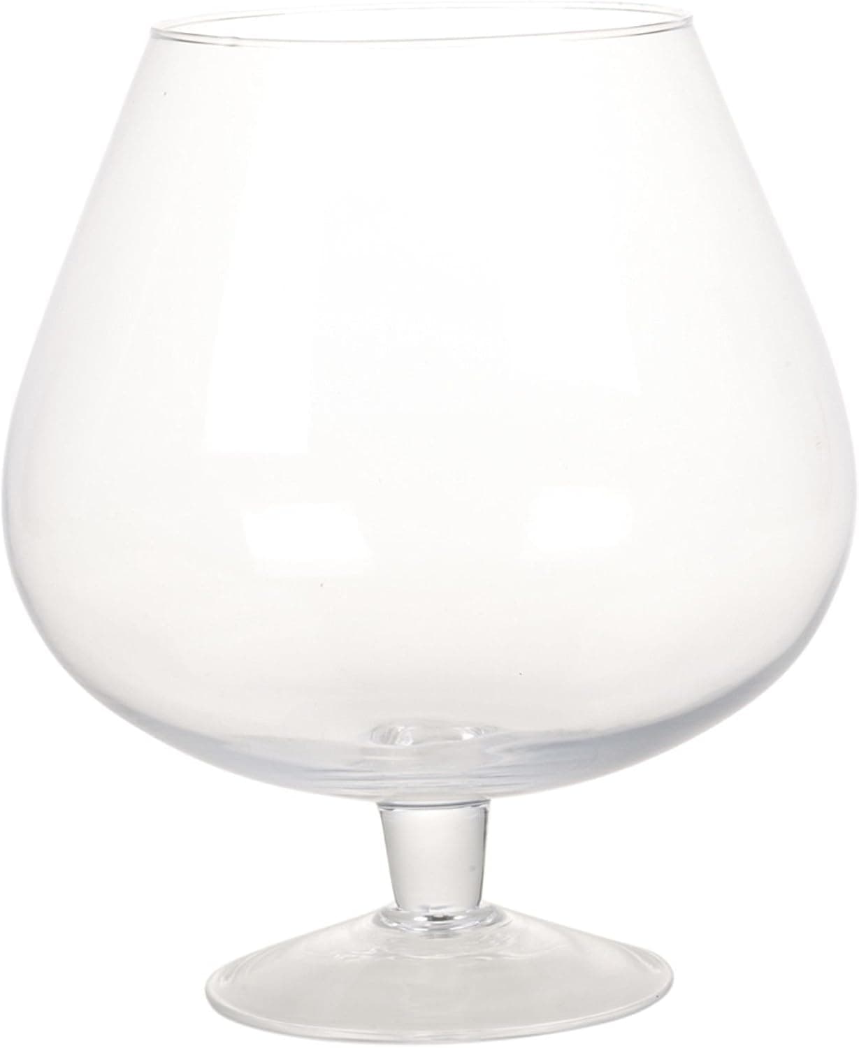 Easygift Products Glass Vase Table Centrepiece Unique Elegant Decorative Flower Display - Cognac Shaped On Foot