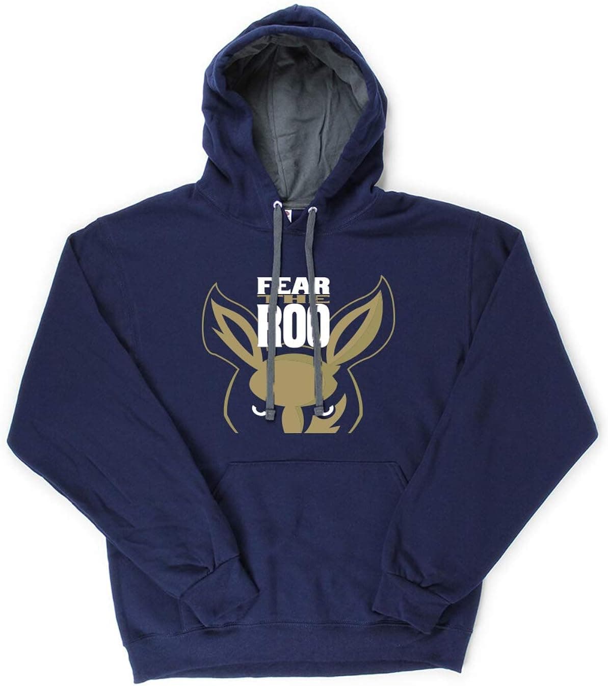 B Wear Sportswear University Of Akron Zips Roo Zippy Licensed Unisex Graphic Hooded Sweatshirt Navy