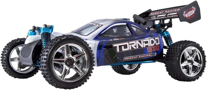 Redcat Racing Tornado S30 Buggy Nitro with 2.4GHz Radio (1/10 Scale), Blue/Silver