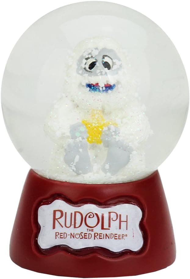 2.5" Rudolph The Red-Nosed Reindeer Bumble The Snow Monster Mini Christmas Snow Globe Glitterdome