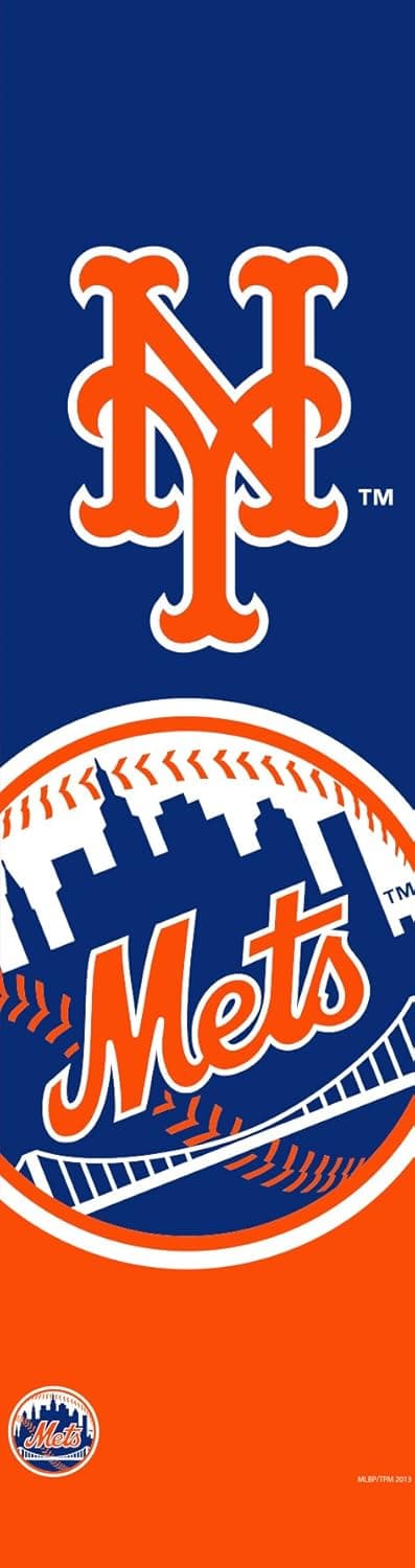 MLB New York Mets Team Color and Logo Door Banner