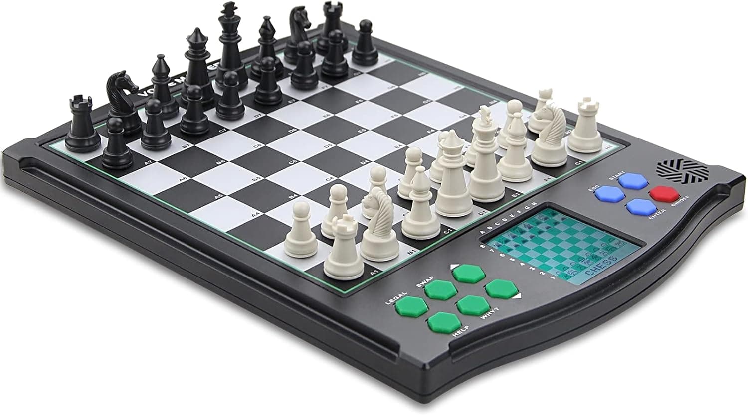 Electronic Chess Sets Vonset M986 Electronic Chess Board Chess Computer Magnetic Electronic Chess Game Travel Chess for Kids and Adults Toys Gift to Practice Chess Learn Chess for Beginners