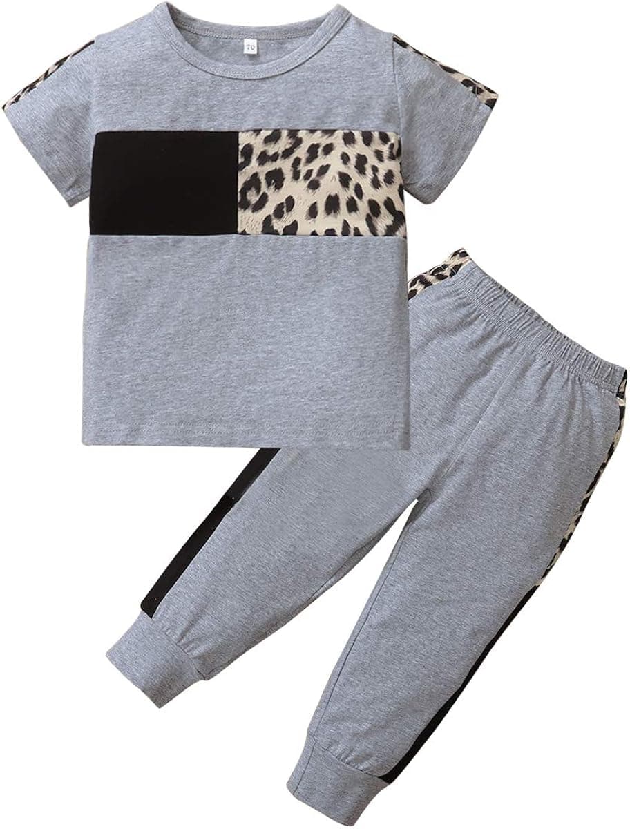 Toddler Girls Clothes,Baby Girl Fall Outfits Pink Sweatsuit 2 Sets