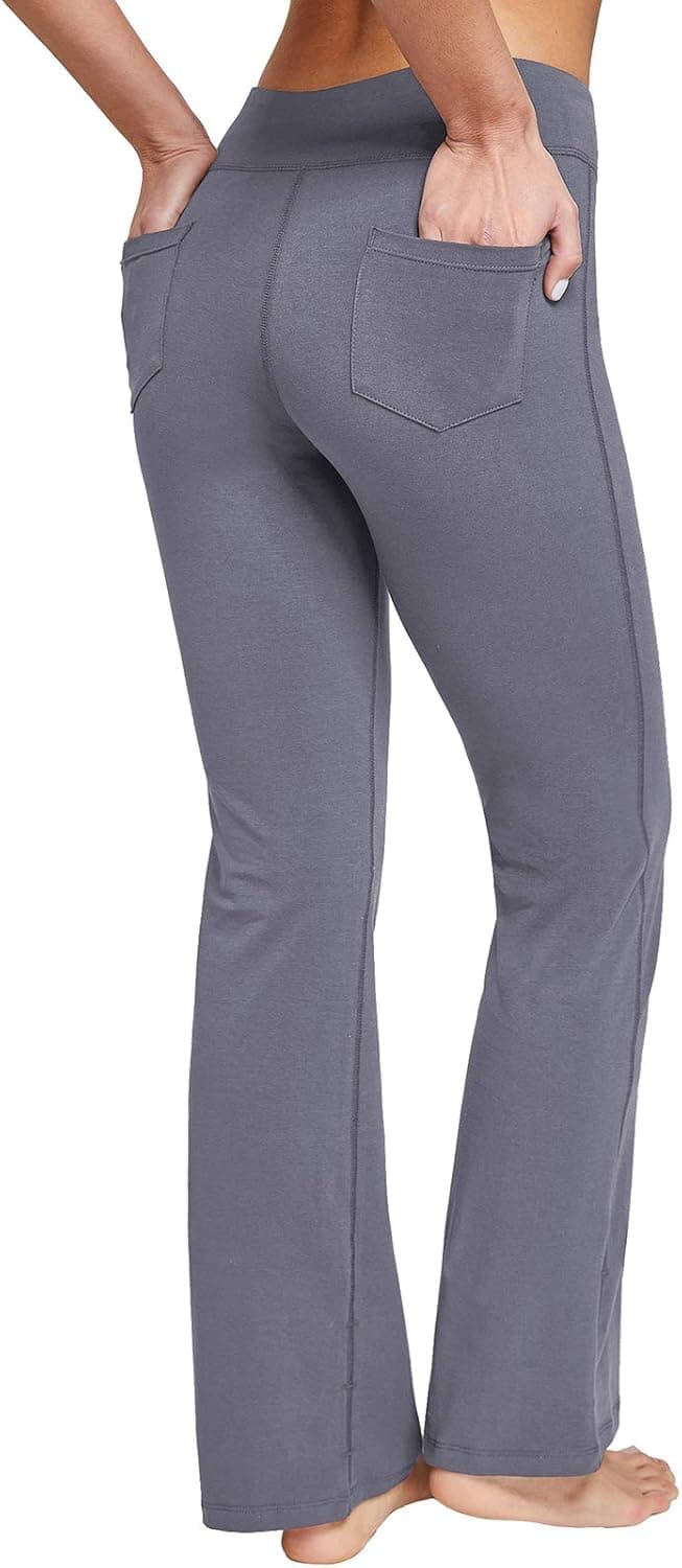 LABEYZON Women's Bootcut Yoga Pants High Waist Leggings Stretch Casual Flared Pants Lounge Joggers with Pockets