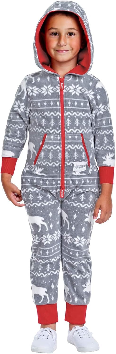 Tipsy Elves Christmas Jumpsuits for Boys and Girls - Comfy and Cozy Children's Rompers for Holiday Occasions