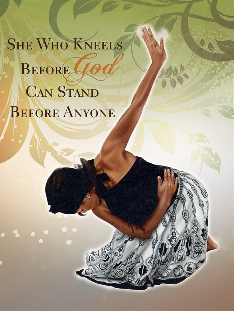 African American Expressions She Who Kneels Puzzle - Religious Black Art - Inspirational Gifts for Family & Adults - 500 Piece Jigsaw Puzzle - 18 x 24