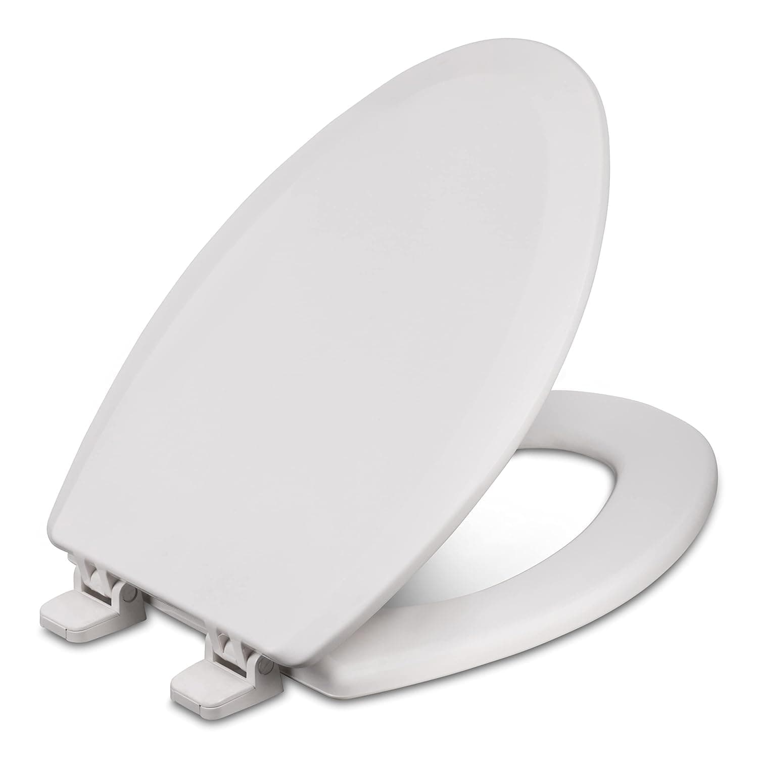 Centoco Elongated Wood Core Toilet Seat, White,DSAZAM900-001