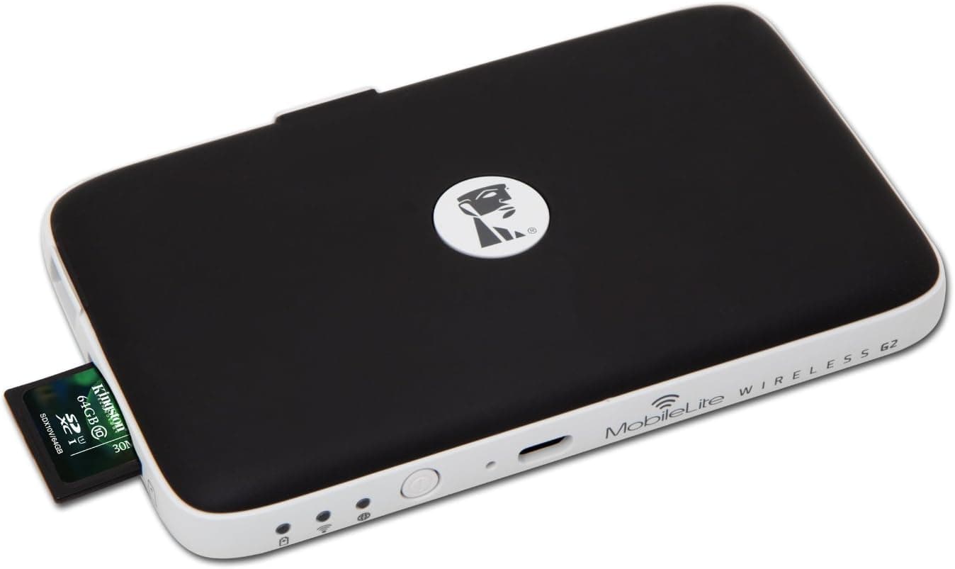 Kingston 5-in-1 Mobile Companion + 64GB SD Card, Storage, Charging, and more for iOS and Android (MLWG2/64SD)