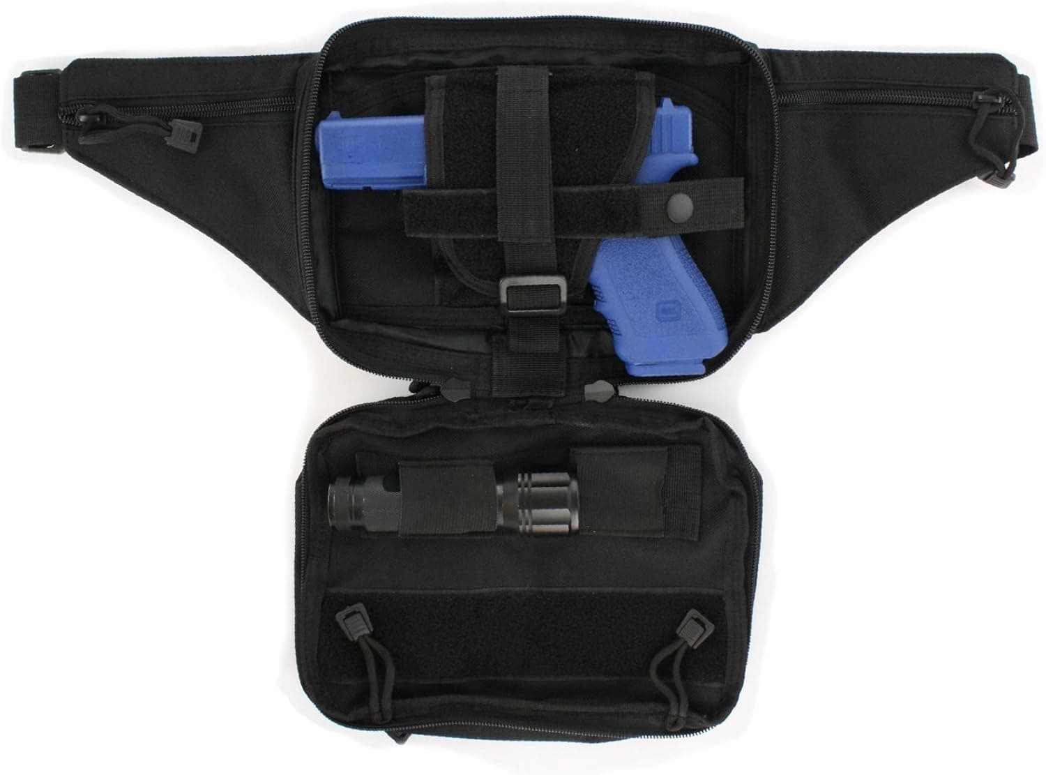 Black Tactical Concealed Carry Fanny Pack with Holster Roma 6502