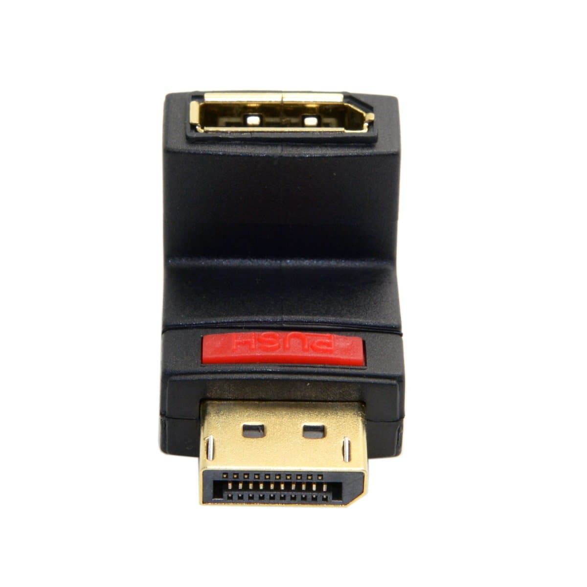 cablecc Up Angled 90 Degree DP DisplayPort Male to Female Extension Adapter