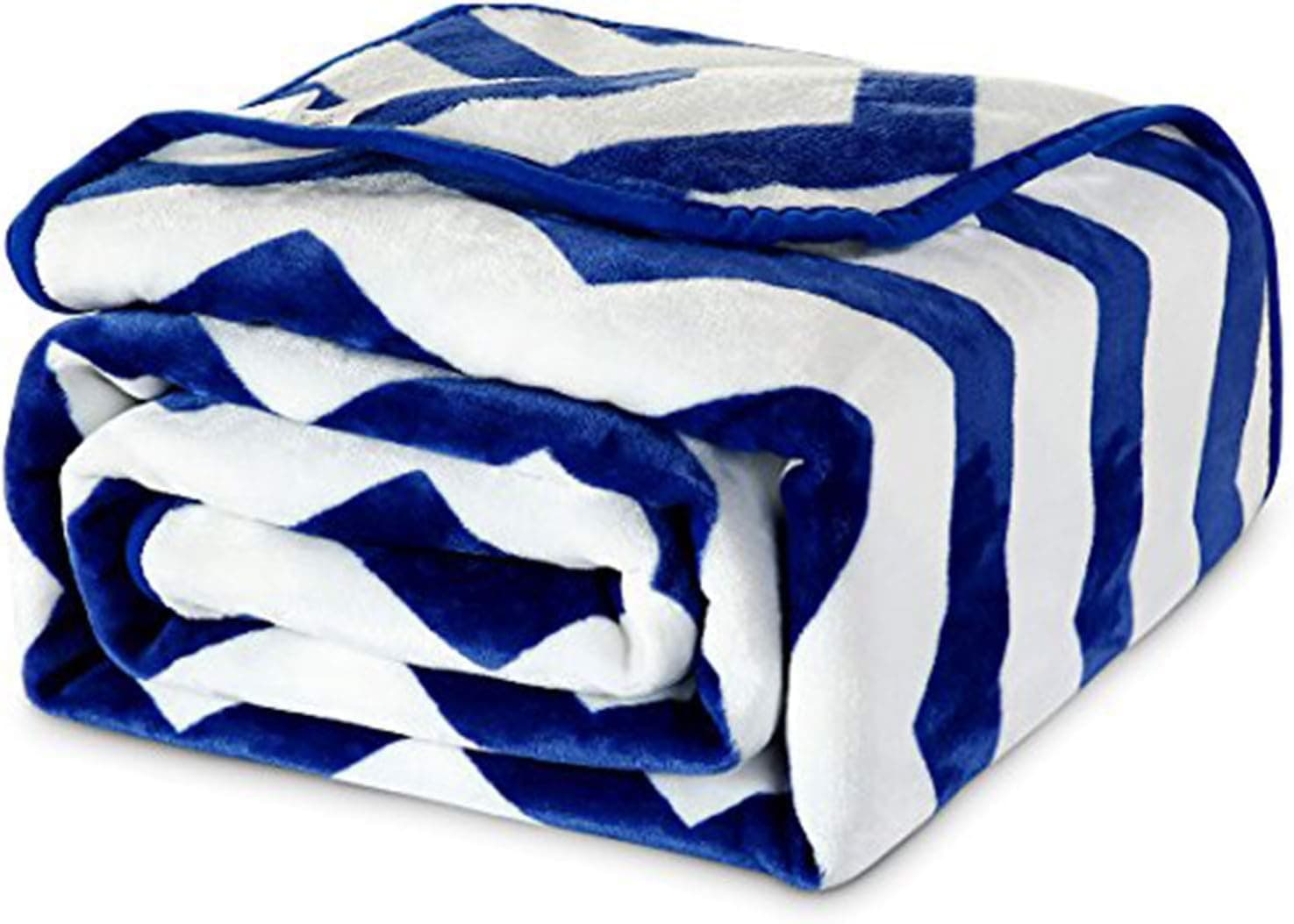 MEROUS Fleece Blankets 330 GSM Microfiber Lightweight All Season Blankets for Bed,Couch and Sofa-Soft,Warm,Easy Care (Blue Print,Twin 66 by 90 Inch)