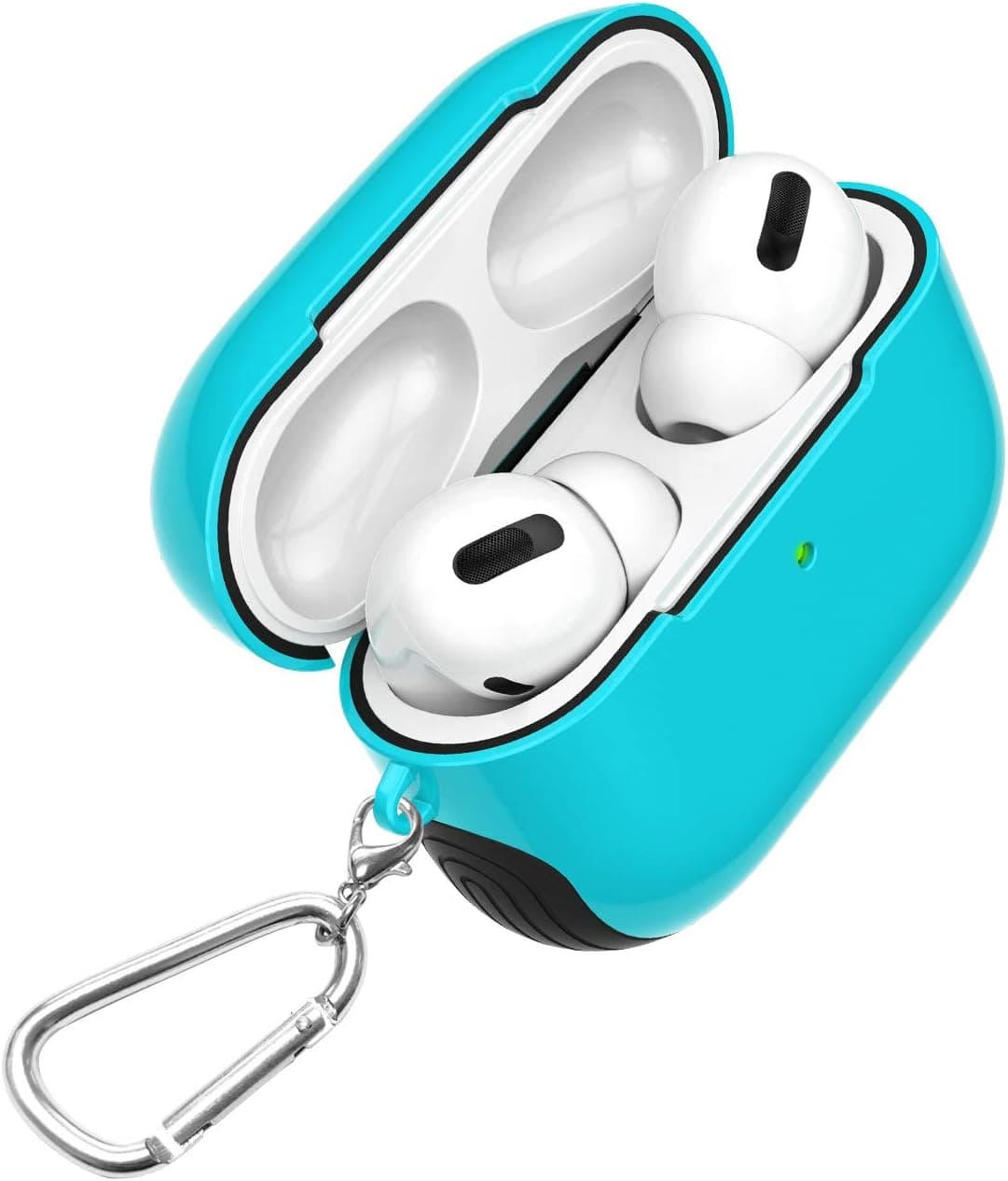 AirPods Pro Case Cover, Hard Cover+Soft Silicone 2-in-1 Design，360°Full Protective Case for Apple Airpods Pro 2019 (Turquoise)