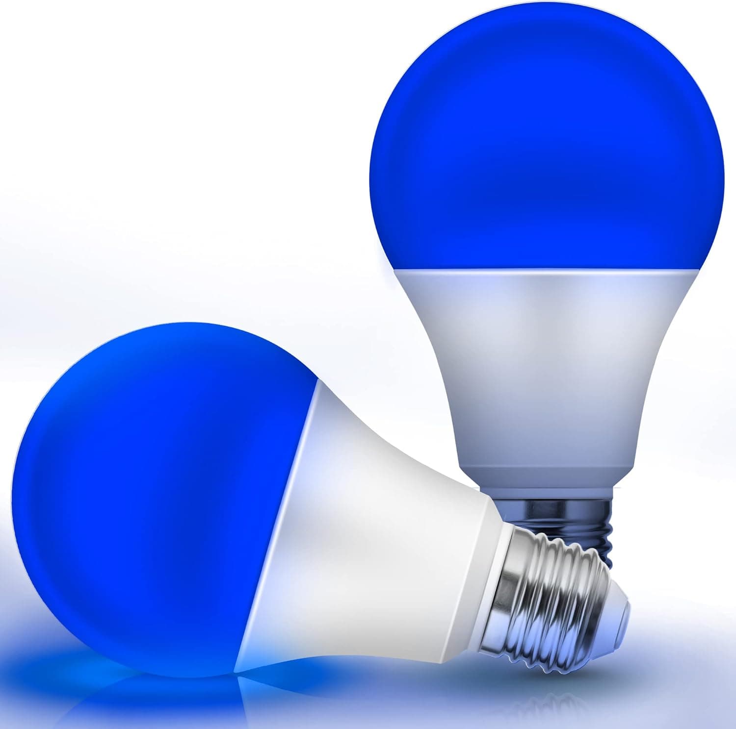 LOHAS A21 Blue LED Light Bulbs, 23W(150-200W Equivalent) Christmas Navy Blue LED Bulbs, High Watt Super Bright, Indoor/Outdoor, E26 Base Non-Dimmable for Home Party Decoration Holiday Lighting, 2 Pack