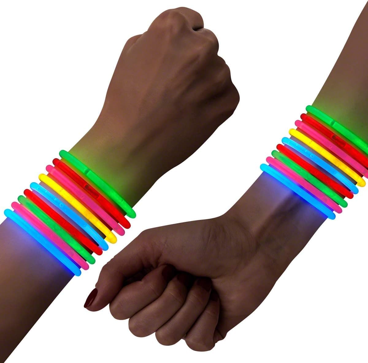 FlashingBlinkyLights 8" Glow Stick Bracelets Mixed Colors (Tube of 100)