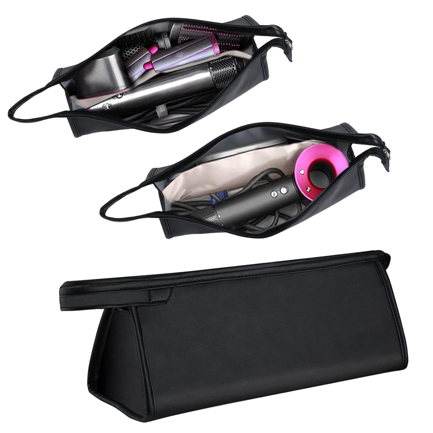 Travel Case for Dyson Airwrap Styler/Shark Flexstyle, Portable Carrying Case for Dyson Supersonic Hair Dryer, Waterproof Anti-scratch Dustproof Shockproof Protection Organizer Travel Storage Bag(Black)
