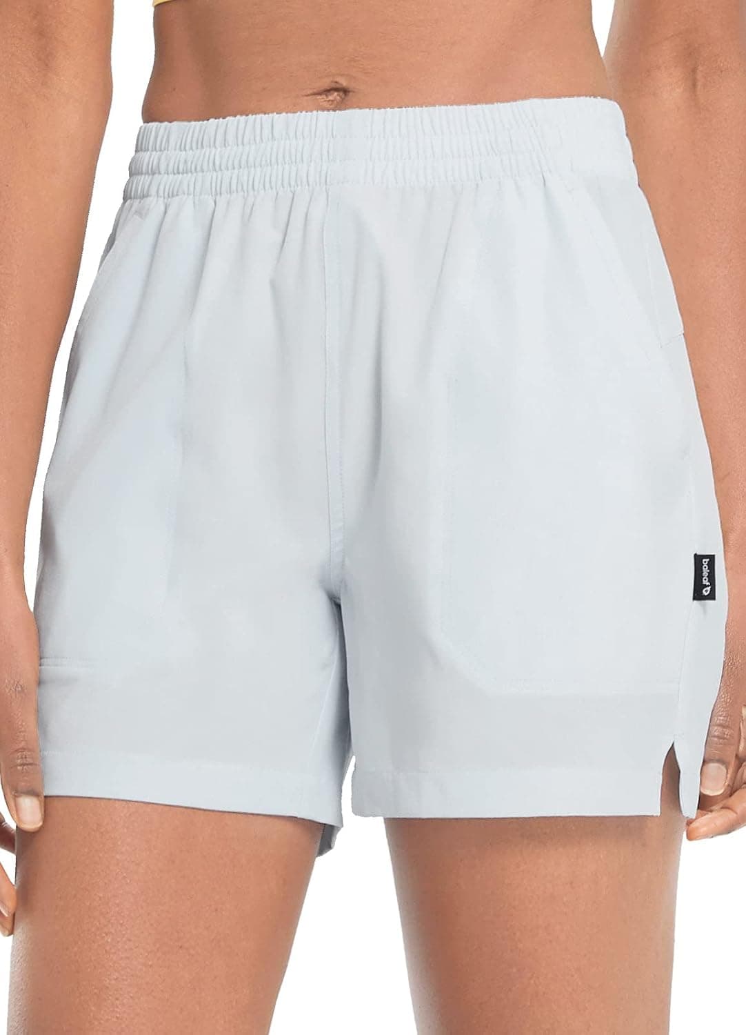 BALEAF Women's 5" Hiking Shorts Quick Dry Elastic Waist Active Shorts w Zipper