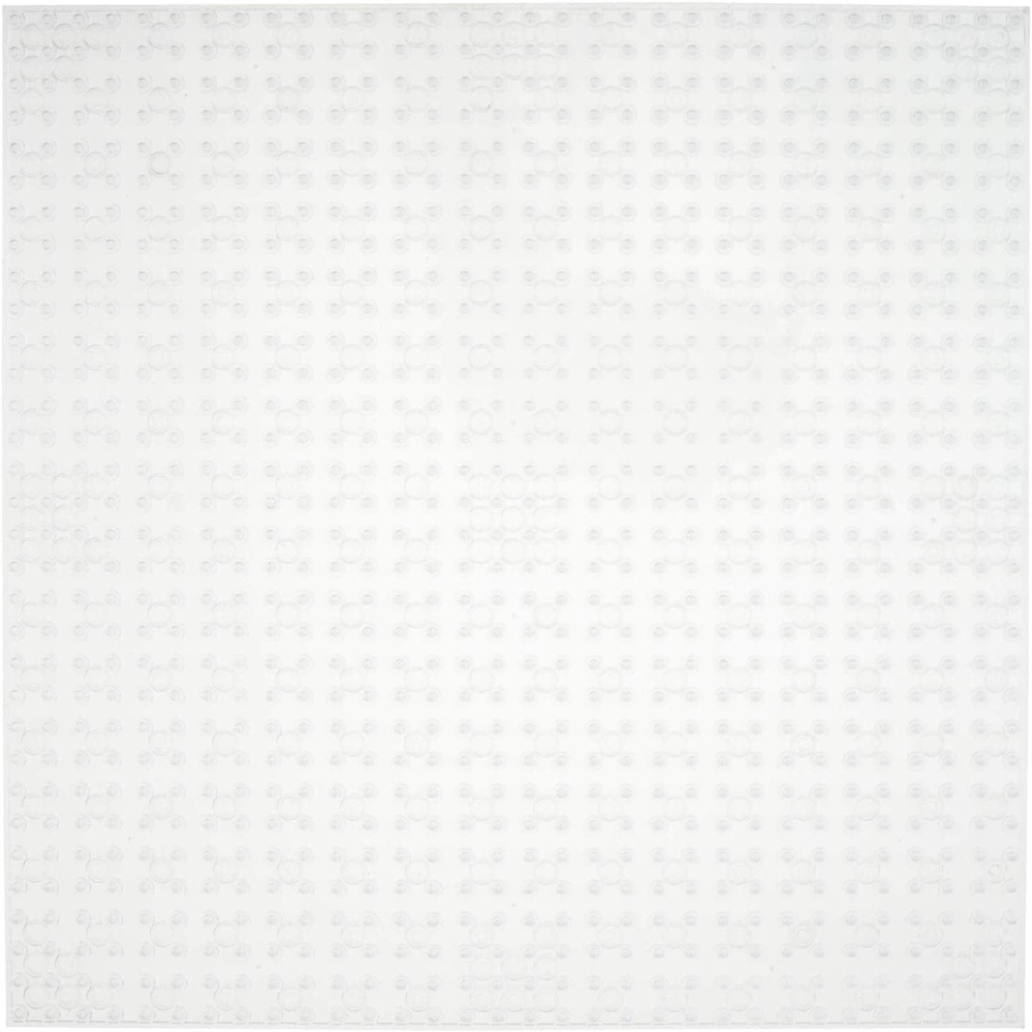 Strictly Briks Large Classic Stackable Baseplates, for Building Bricks, Bases for Tables, Mats, and More, 100% Compatible with All Major Brands, Clear, 1 Piece, 10x10 Inches