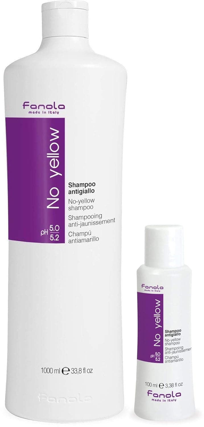Fanola No Yellow Shampoo, 1000 ml with Free Travel Size