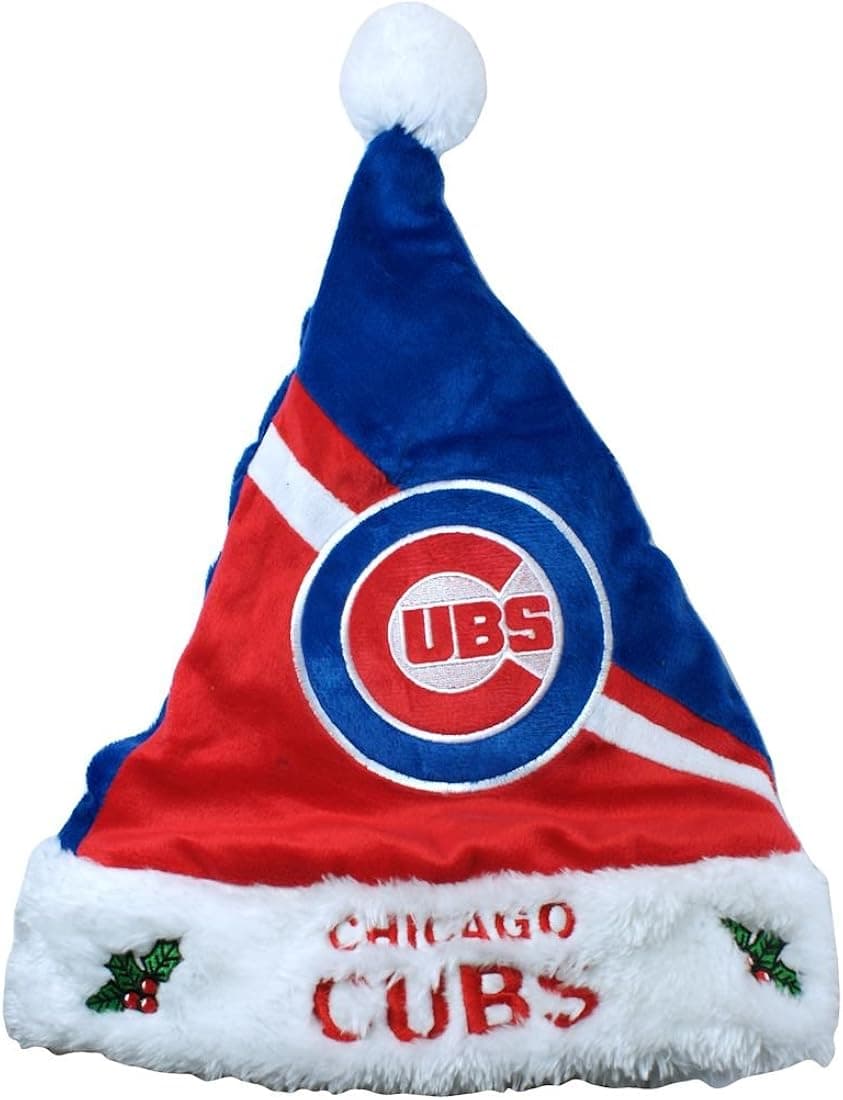 MLB - Forever Collectibles Swoop Logo Santa Hat, Chicago Cubs