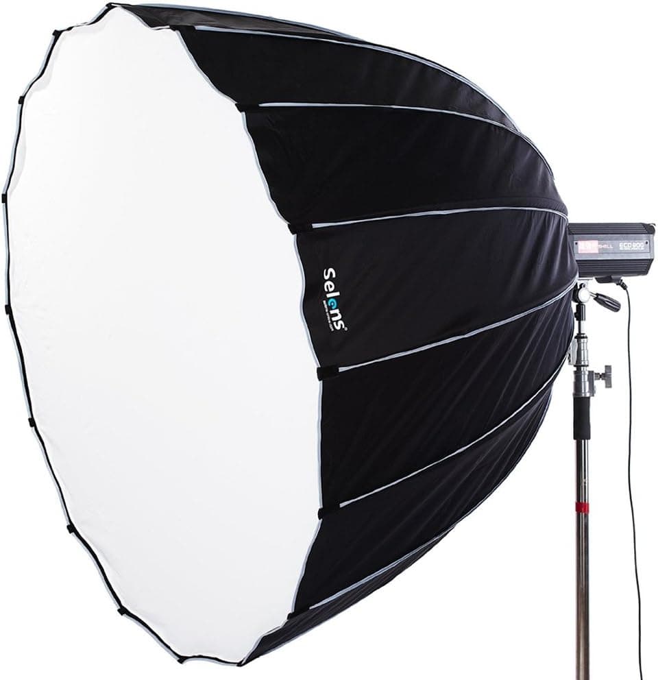 Selens Hexadecagon Parabolic Softbox 48 inches / 120 Centimeters Deep Parabola Quick Folding Softbox with Bowens Speedring Mount for Photo Studio Lighting Flash Light