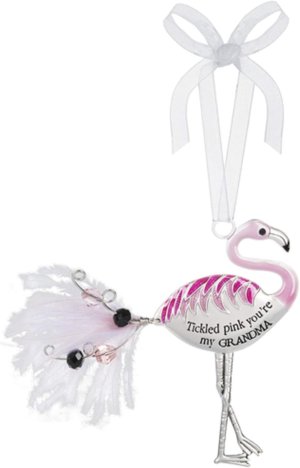 Everyday G Tickled You're My Grandma Pretty Pink 4 x 3 Zinc Metal Hanging Ornament