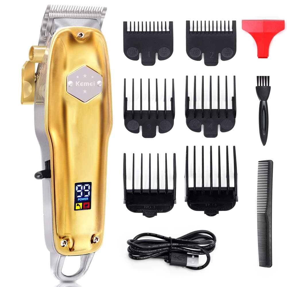 Professional Hair Clippers for Men Barber Clippers Mens Hair Trimmer Cordless Clippers for Hair Cutting Kit USB Rechargeable Hair clippers for Men Women Kids Baby Pets Barbers Hairstylists Salon Home