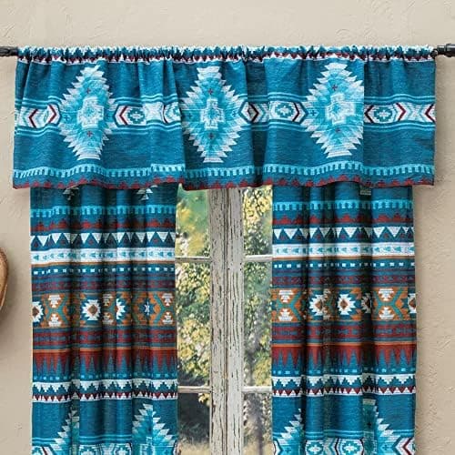 BLACK FOREST DECOR Blue Mesa Lined Valance - Clearance