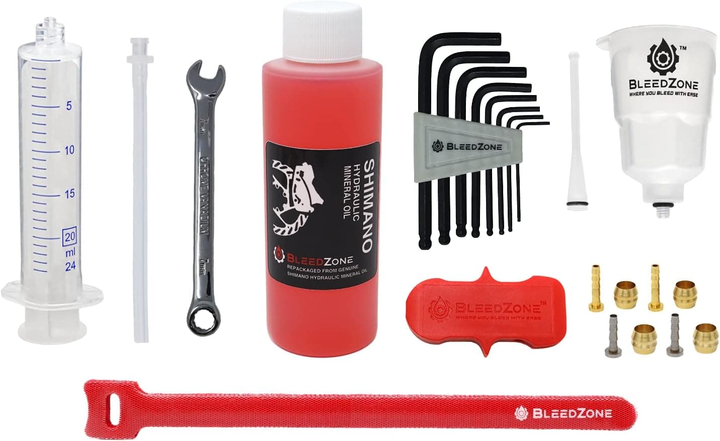 RSN Sports Master Bleed Kit for Shimano Hydraulic MTB Brakes with 120ml Mineral Oil and Tools