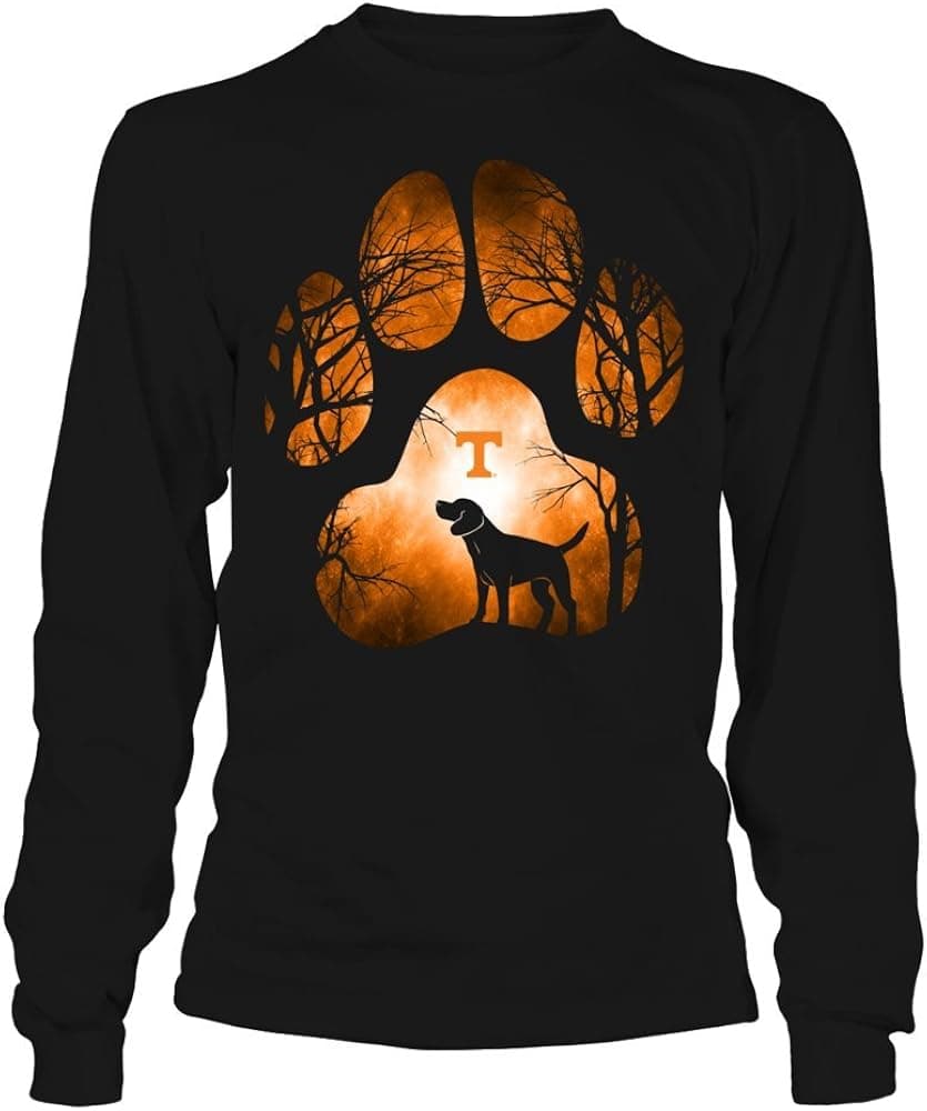 FanPrint Tennessee Volunteers T-Shirt - Paw - in The Moon Light