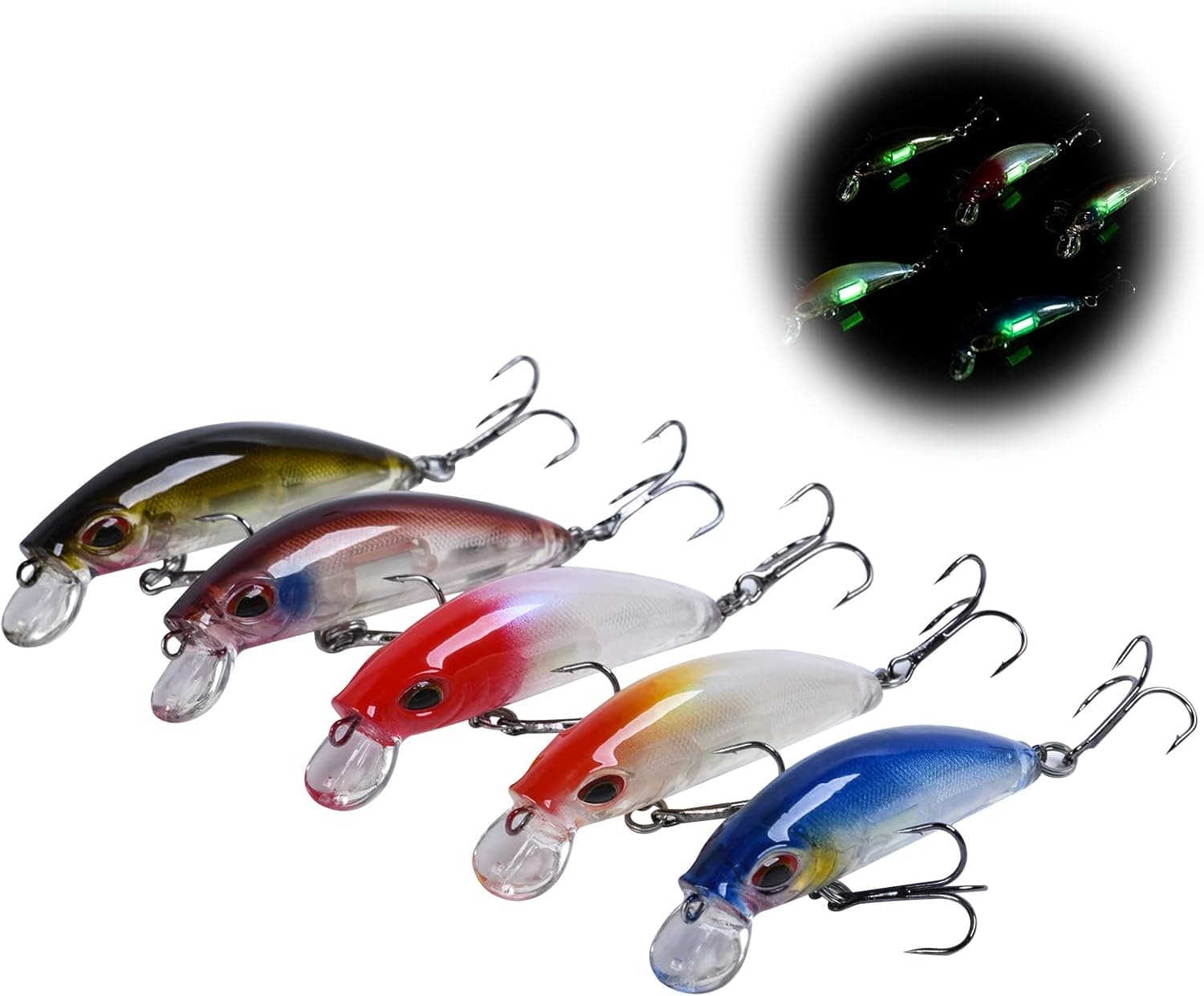 Goture Fishing Lures, Jointed Swimbaits for Bass Fishing,Crankbaits VIB Minnow Lures Hard Bait, Pencil Popper Topwater Fishing Lures with Propeller Tail Freshwater Saltwater,Bass Lures with Tackle Box