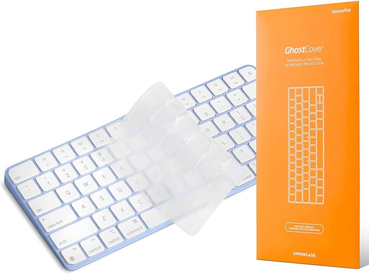 UPPERCASE GhostCover Premium Keyboard Protector, Compatible with New iMac 24" with M1 Chips 2021 Magic Keyboard with Lock Button Without Numeric keypad (Clear)