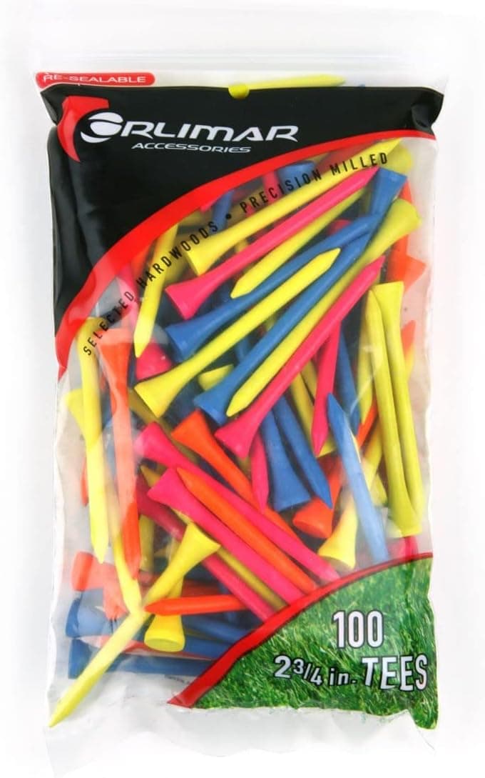 Orlimar Wood Golf Tees (Multiple Colors and Sizes Available)
