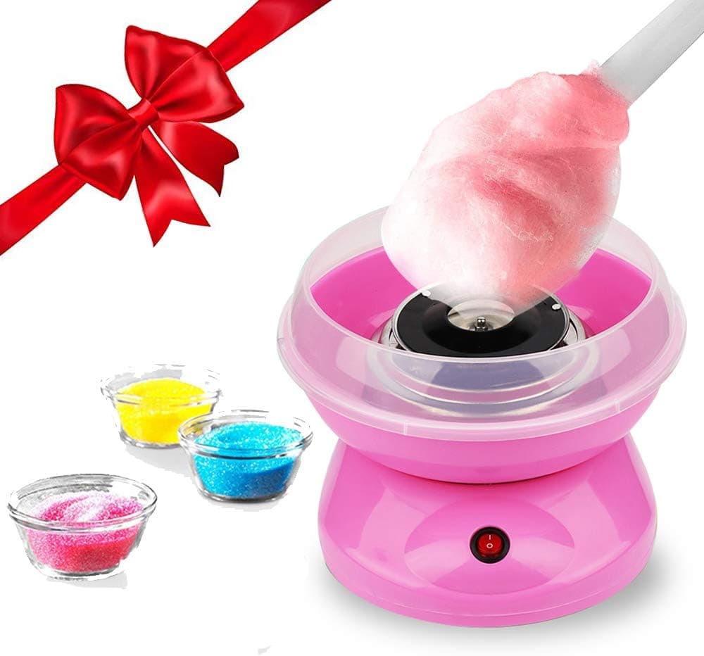 Classic Cotton Candy Maker- Sugar, SugarFree, or Hard Candy Cotton Candy Machine (Pink)