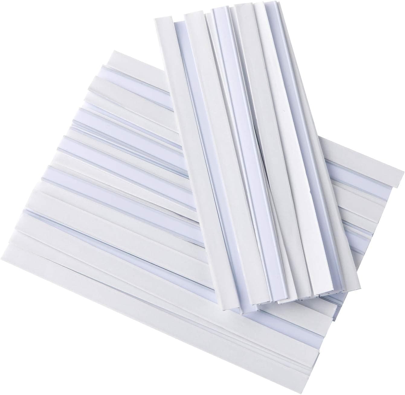 Eeoyu 100 Pieces Peel and Stick Tin Ties for Nose Clip Crafts, Coffee Bags, Bread Bags, 5.5 Inch (White)