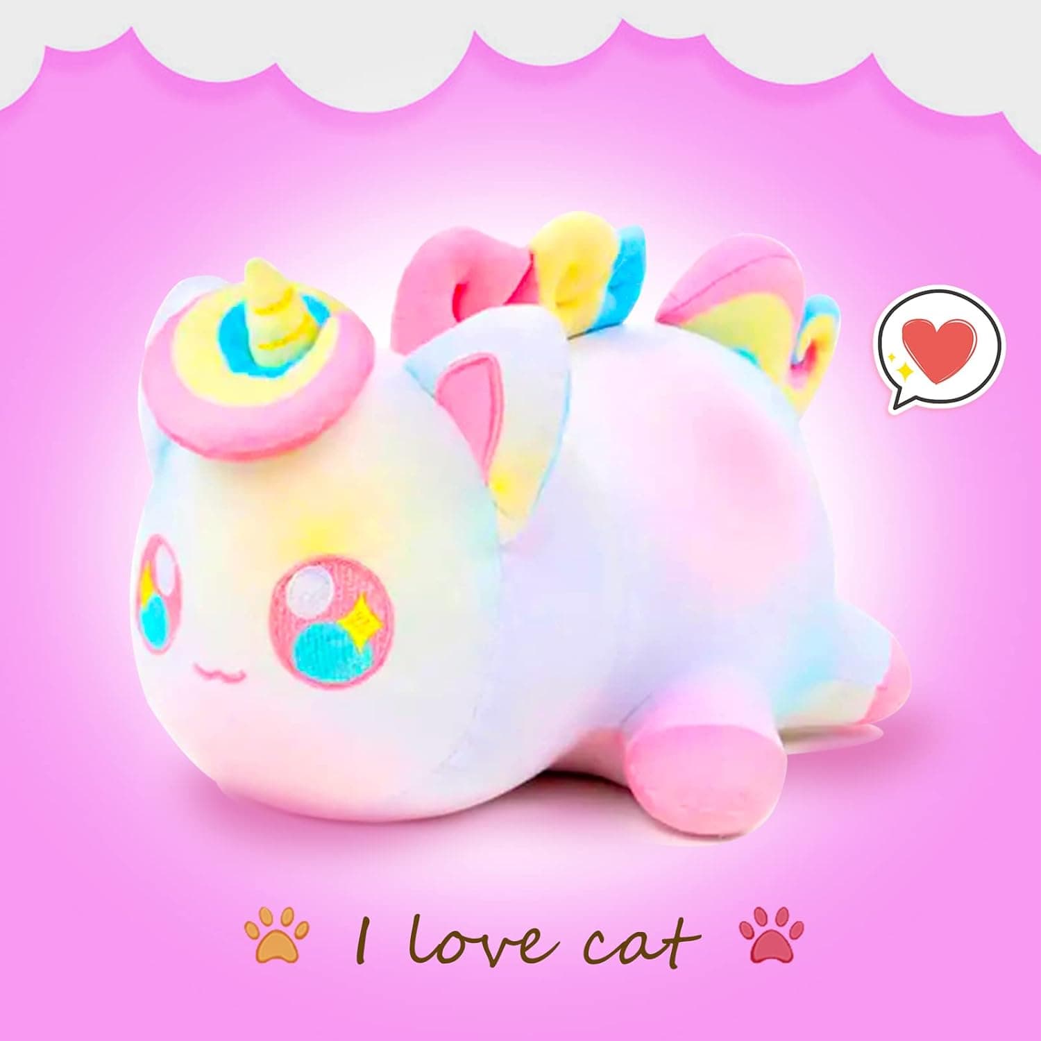 ZRSWQYBZ Meemeows Cat Stuffed Animals Plush Toy,Cute Cat Cartoon Figure Plush Gift for Kids & Fans