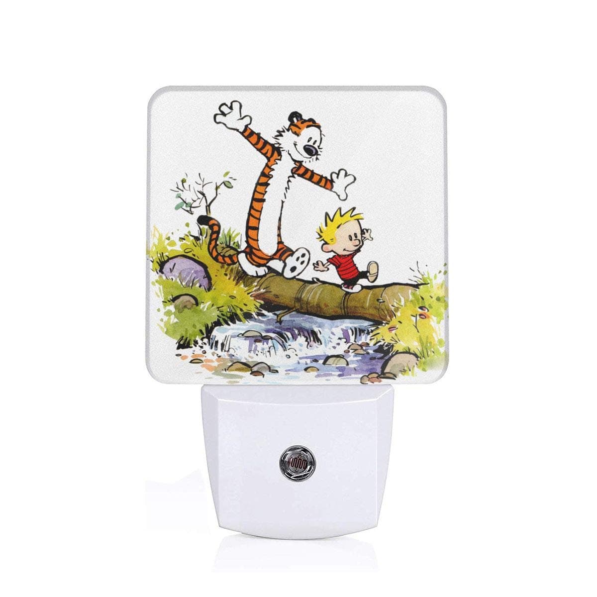 Calvin-and-Hobbes Dimmable Night Light, Plug in Light Dusk to Dawn Light