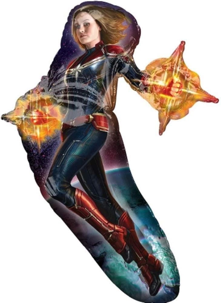 XL 37" Captain Marvel Mylar Foil Balloon Superhero Party Decoration