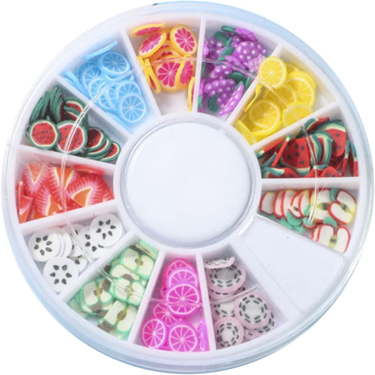 Putty Slimes Frudge Putty Butter Slime Stress Relieve 1 Box Nail Slice Fruit Flower Shape 3D Effect Ultra Thin DIY Charms Cloud Slime Clay Fluffy Slime Putty for Kids -A