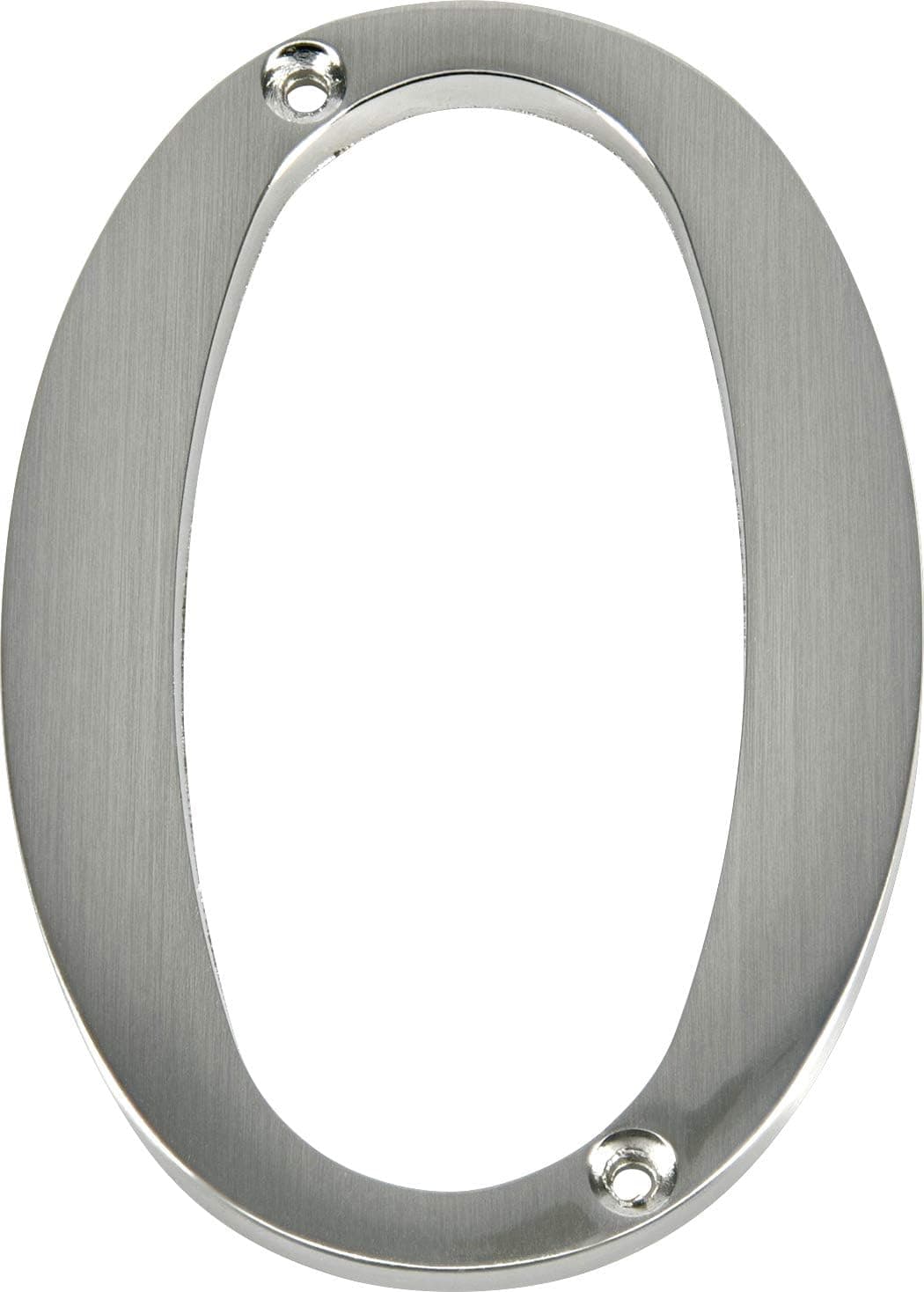 Distinctions by Hillman 843320 4-Inch Brushed Nickel Flush-Mount House Number 0