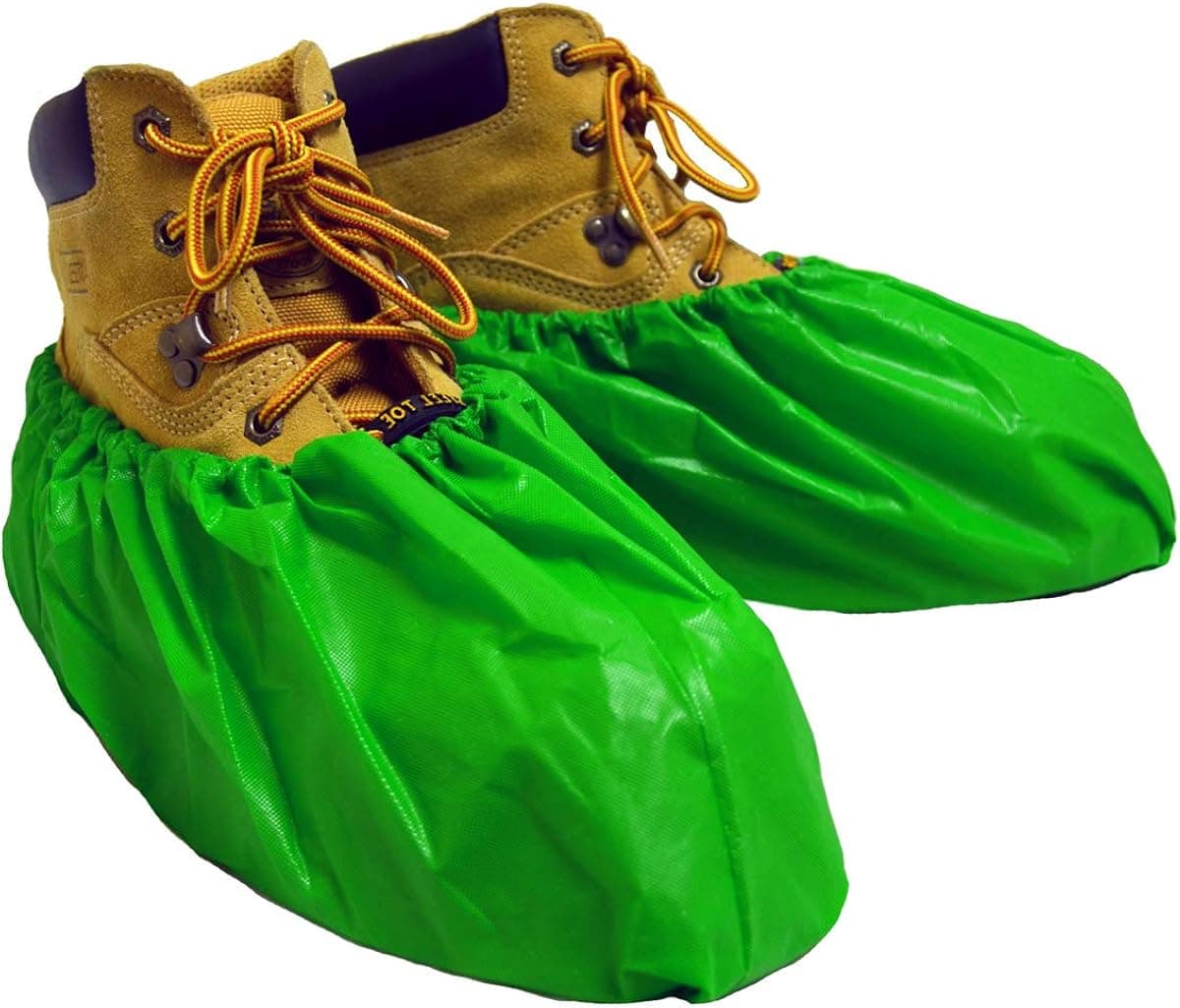 ShuBee Waterproof Shoe Covers Slip-Resistant Disposable for Construction, Indoor Carpet Floor Protection - 40 Pair