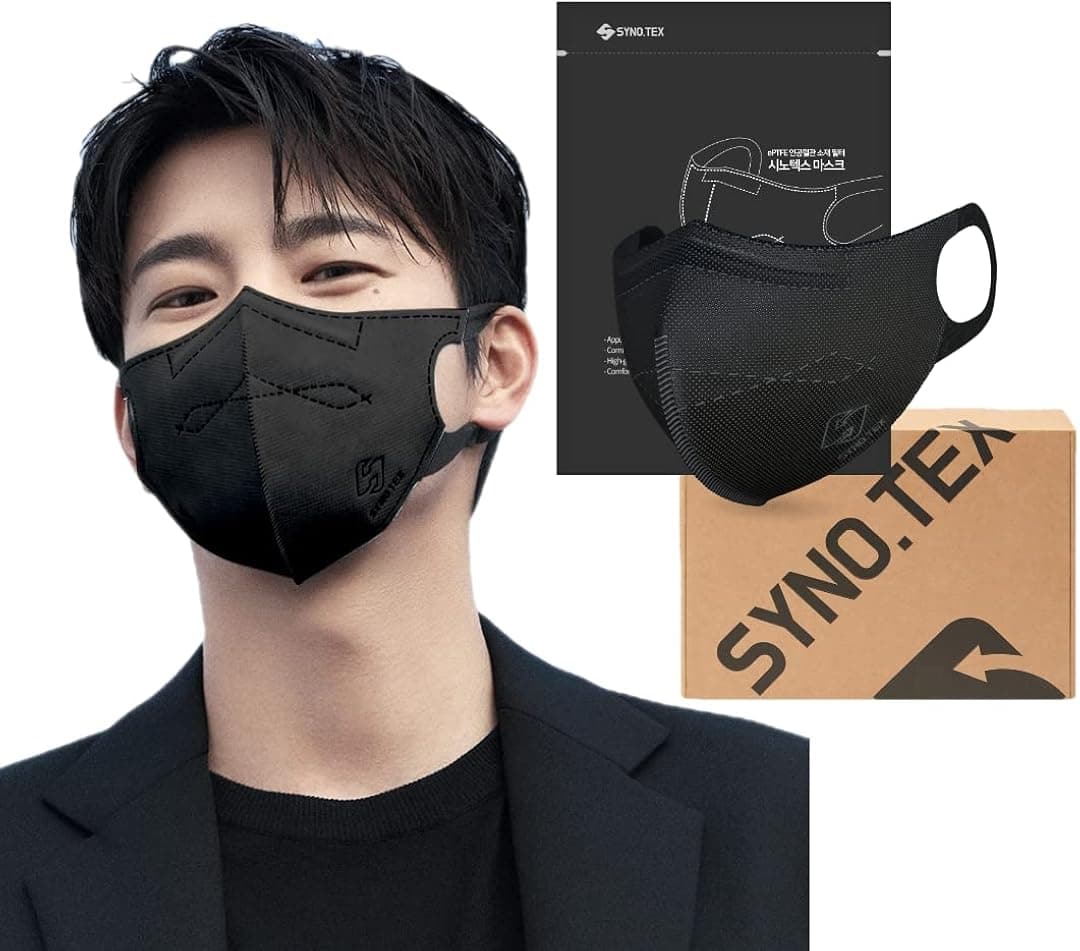 SYNOTEX [50 Individually Pack] Face Mask [Made in Korea], Filter Efficiency≥94%, 5 layer Structure, Dust Mask