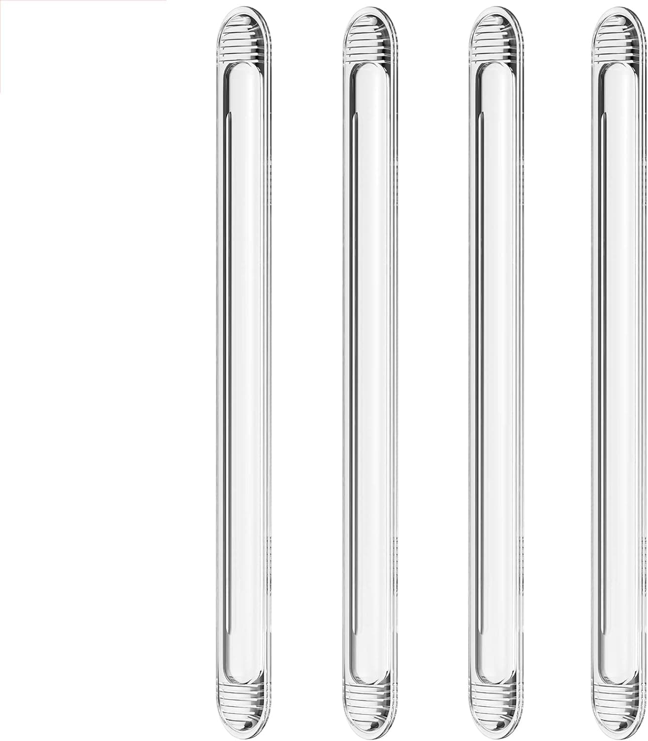 Clear Adhesive Bumpers Combo, Self Adhesive Clear Cupboard Door Drawer Bumpers for Car Doors, Glass Table Top, Furniture, Laptop, Toilet Lids etc (4 Long)