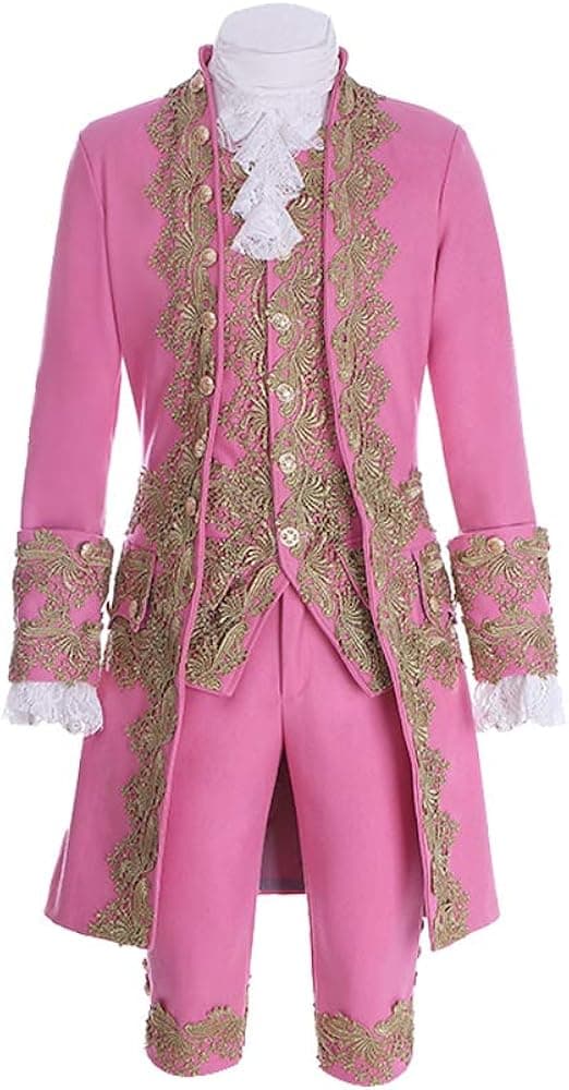Men's Victorian Fancy Outfit 18th Century Regency Tailcoat Vest Halloween Costume