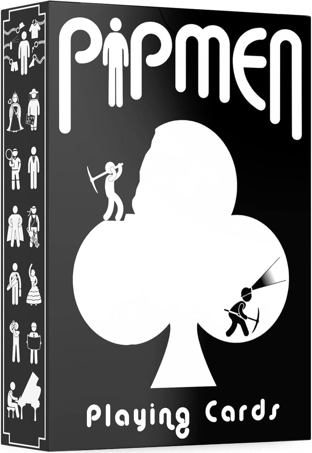 Unique Playing Cards, White Deck of Cards, Cool Pipmen Cards with Free Card Game eBook, Premium Poker Cards, Unique Kids Playing Cards for Children & Adults, Playing Card Decks Games, Standard Size