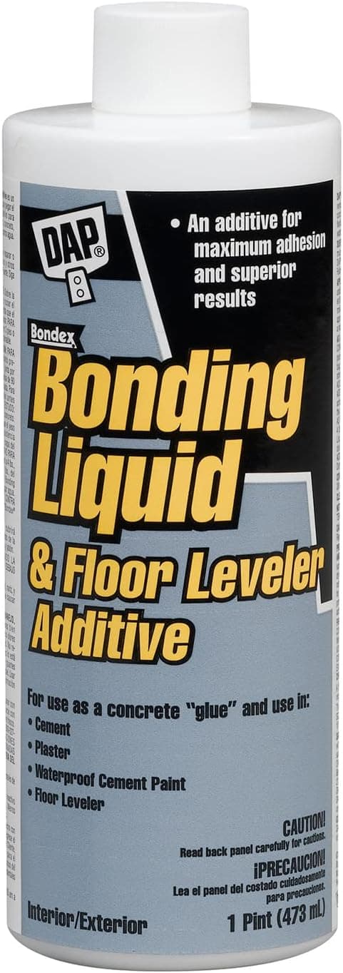 DAP 7079835082 Bonding Liq Floor Lev Additive Raw Building Material, 1 Pint, White