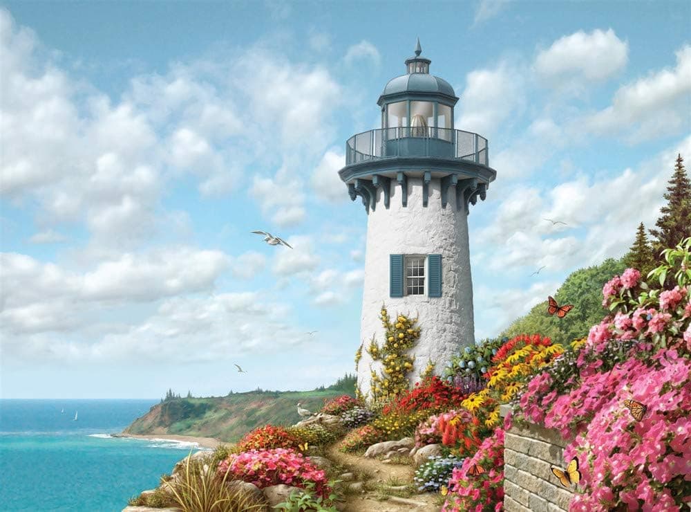 Jigsaw Puzzles 1000 Piece for Adults Lighthouse Painting Puzzle Toy Home Decor Unique Gift