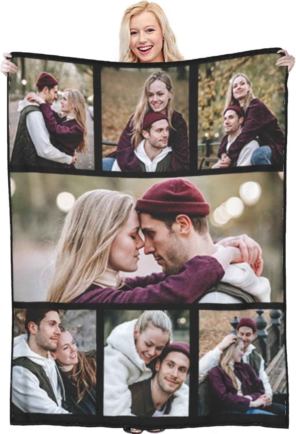 Custom Blanket With Photo Text Personalized Throw Blanket Customized Picture Blanket For Baby Mother Father Adult Friends Lovers Dog Pets Personalized Gift Flannel Blanket Birthday Halloween Christmas